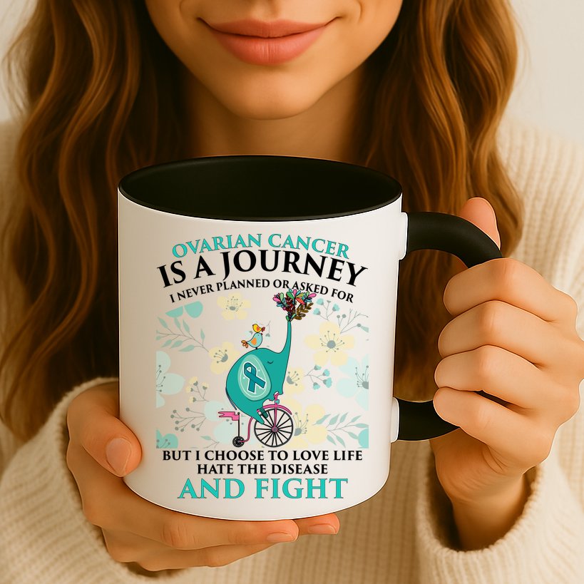Ovarian Cancer Is A Journey Elephant Mug