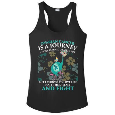 Ovarian Cancer Is A Journey Elephant Ladies PosiCharge Competitor Racerback Tank