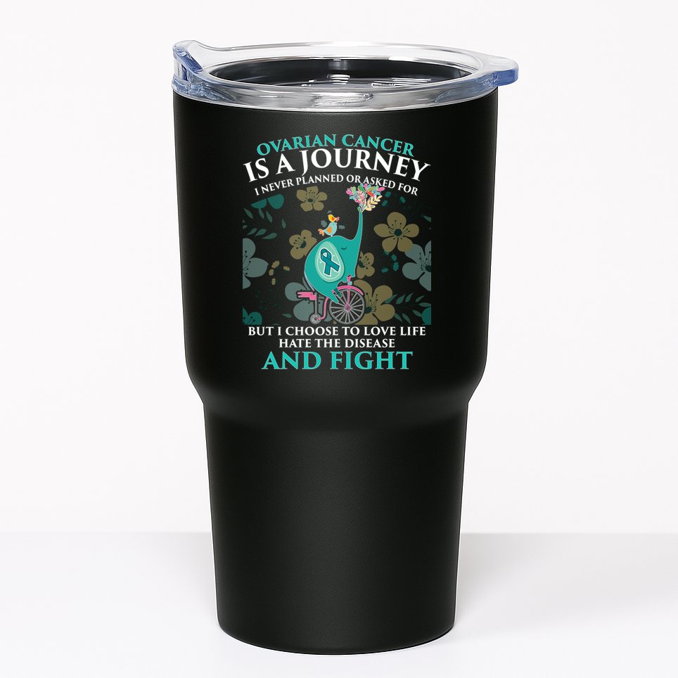 Ovarian Cancer Is A Journey Elephant Tumbler