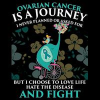 Ovarian Cancer Is A Journey Elephant Cropped Pullover Crew