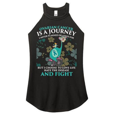 Ovarian Cancer Is A Journey Elephant Women's Perfect Tri Rocker Tank