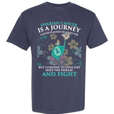 Ovarian Cancer Is A Journey Elephant Garment-Dyed Heavyweight T-Shirt