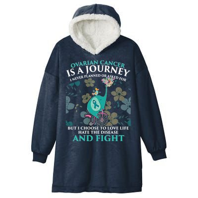 Ovarian Cancer Is A Journey Elephant Hooded Wearable Blanket