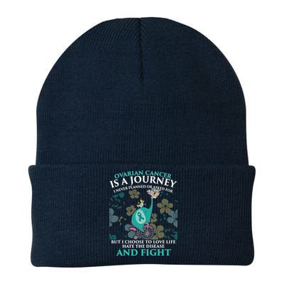 Ovarian Cancer Is A Journey Elephant Knit Cap Winter Beanie