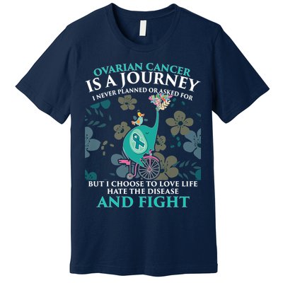 Ovarian Cancer Is A Journey Elephant Premium T-Shirt