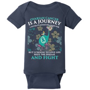 Ovarian Cancer Is A Journey Elephant Baby Bodysuit