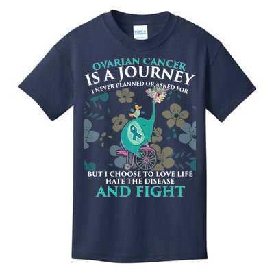 Ovarian Cancer Is A Journey Elephant Kids T-Shirt