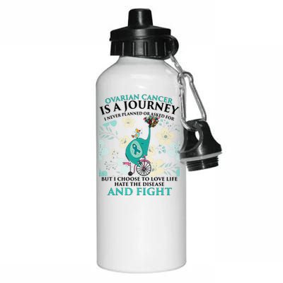 Ovarian Cancer Is A Journey Elephant Aluminum Water Bottle