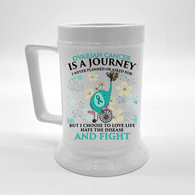 Ovarian Cancer Is A Journey Elephant Beer Stein