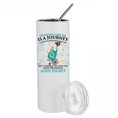 Ovarian Cancer Is A Journey Elephant Stainless Steel Tumbler