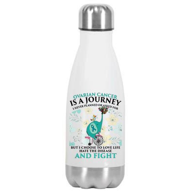 Ovarian Cancer Is A Journey Elephant Stainless Steel Insulated Water Bottle