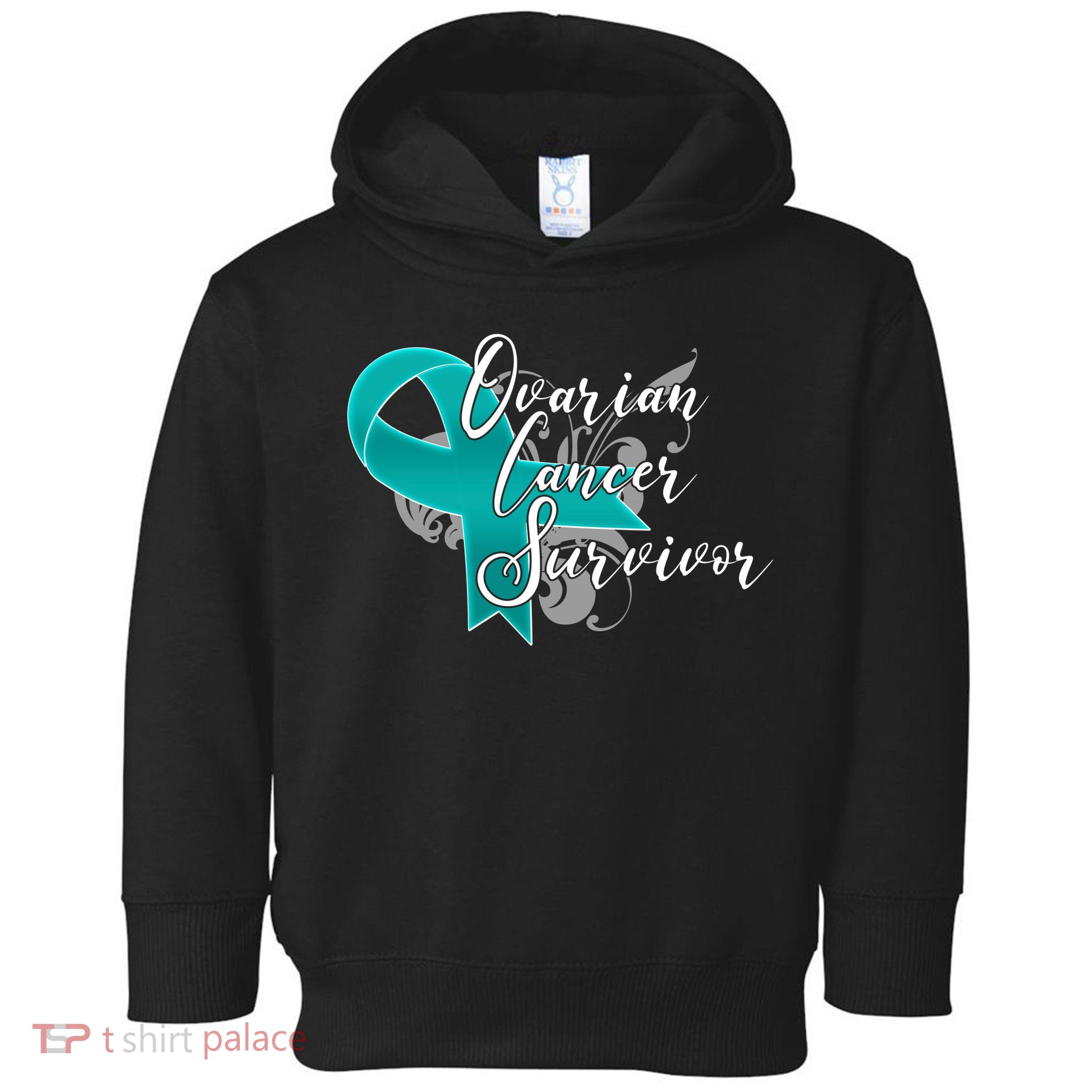 Ovarian Cancer Survivor Awareness Ribbon Toddler Hoodie