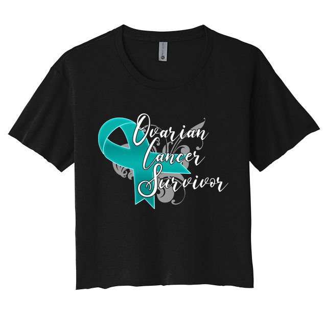 Ovarian Cancer Survivor Awareness Ribbon Crop Top
