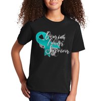 Ovarian Cancer Survivor Awareness Ribbon Kids T-Shirt