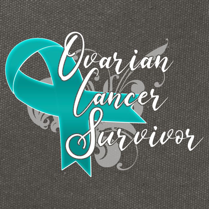 Ovarian Cancer Survivor Awareness Ribbon Cotton Canvas Backpack