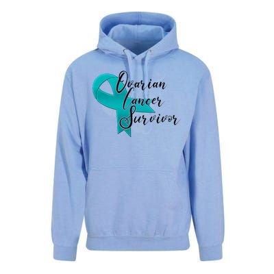 Ovarian Cancer Survivor Awareness Ribbon Unisex Surf Hoodie