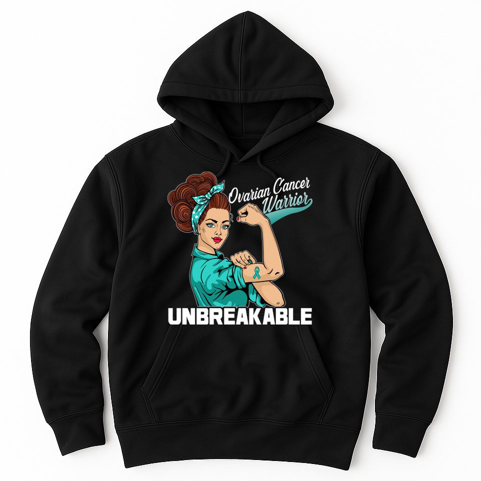 Ovarian Cancer Warrior Unbreakable Hoodie