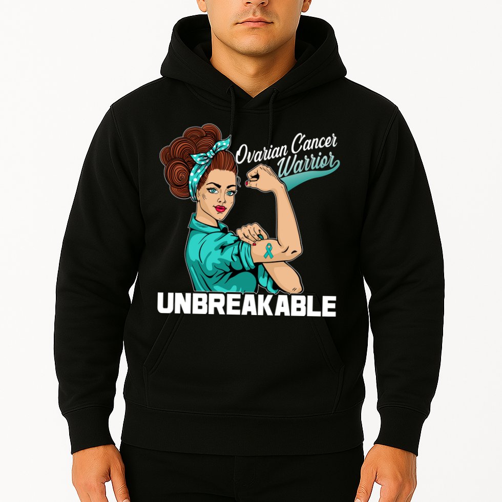 Ovarian Cancer Warrior Unbreakable Hoodie