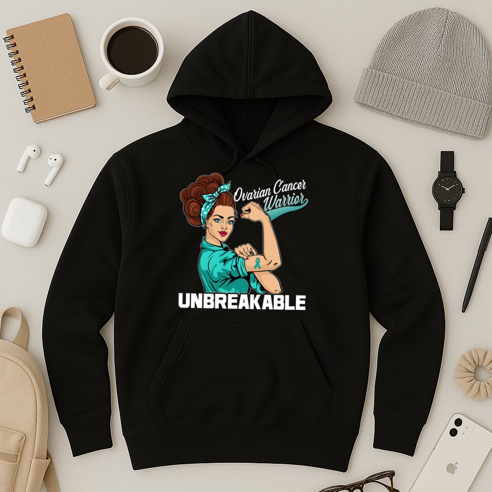 Ovarian Cancer Warrior Unbreakable Hoodie
