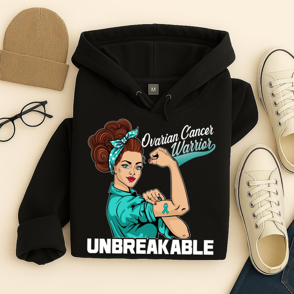 Ovarian Cancer Warrior Unbreakable Hoodie