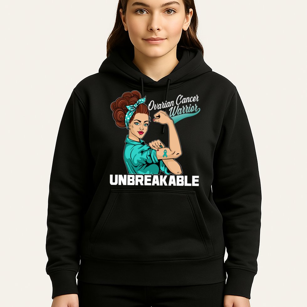 Ovarian Cancer Warrior Unbreakable Hoodie