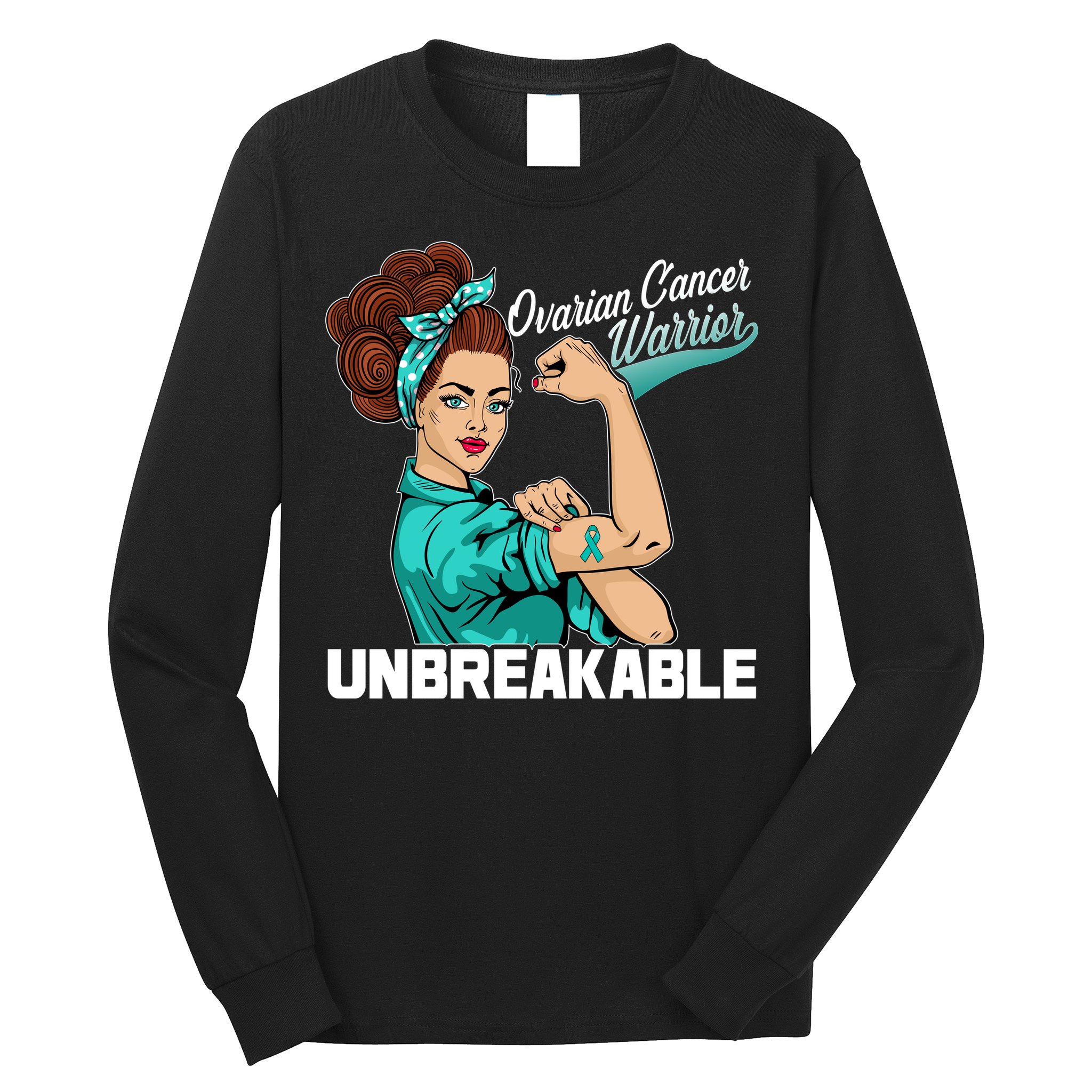 Ovarian Cancer Warrior Unbreakable Long Sleeve Shirt