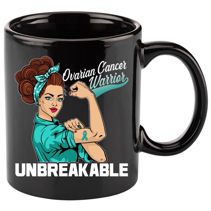 Ovarian Cancer Warrior Unbreakable 11oz C Handle Ceramic Mug