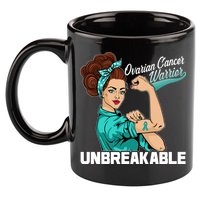 Ovarian Cancer Warrior Unbreakable 11oz C Handle Ceramic Mug