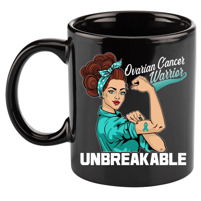 Ovarian Cancer Warrior Unbreakable 11oz C Handle Ceramic Mug
