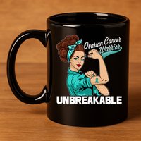 Ovarian Cancer Warrior Unbreakable 11oz C Handle Ceramic Mug