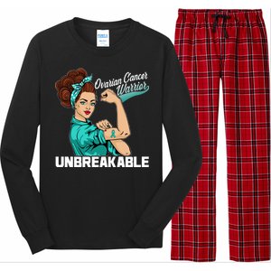 Ovarian Cancer Warrior Unbreakable Long Sleeve Pajama Set