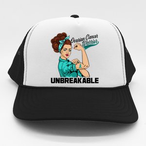 Ovarian Cancer Warrior Unbreakable Trucker Hat