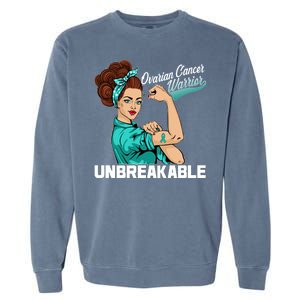 Ovarian Cancer Warrior Unbreakable Garment-Dyed Sweatshirt