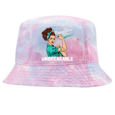 Ovarian Cancer Warrior Unbreakable Tie-Dyed Bucket Hat