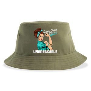 Ovarian Cancer Warrior Unbreakable Sustainable Bucket Hat