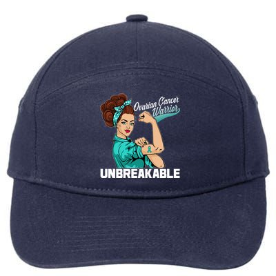 Ovarian Cancer Warrior Unbreakable 7-Panel Snapback Hat