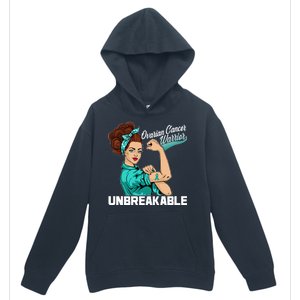 Ovarian Cancer Warrior Unbreakable Urban Pullover Hoodie