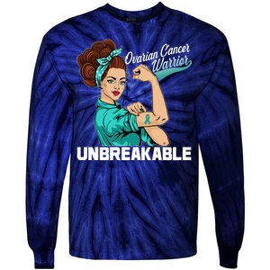 Ovarian Cancer Warrior Unbreakable Tie-Dye Long Sleeve Shirt