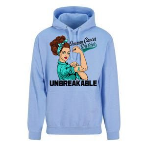 Ovarian Cancer Warrior Unbreakable Unisex Surf Hoodie