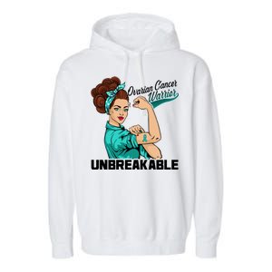 Ovarian Cancer Warrior Unbreakable Garment-Dyed Fleece Hoodie