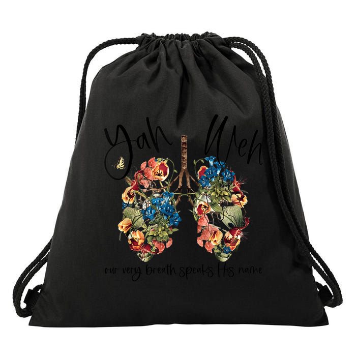 Our Very Breath Speaks His Name Yhwh Christian Religious Gift Drawstring Bag