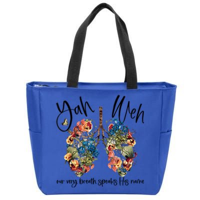 Our Very Breath Speaks His Name Yhwh Christian Religious Gift Zip Tote Bag