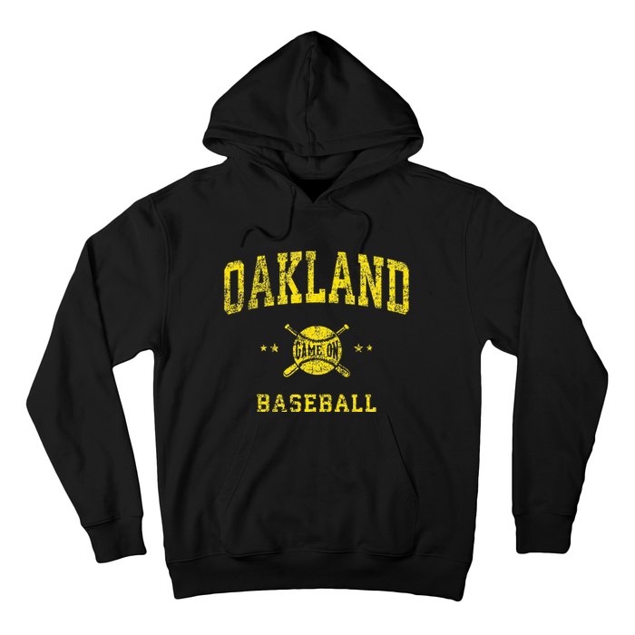 Oakland Vintage Baseball Throwback Retro Design Hoodie