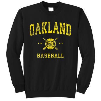 Oakland Vintage Baseball Throwback Retro Design Sweatshirt