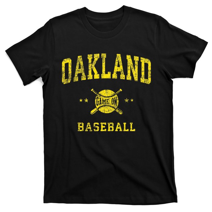 Oakland Vintage Baseball Throwback Retro Design T-Shirt