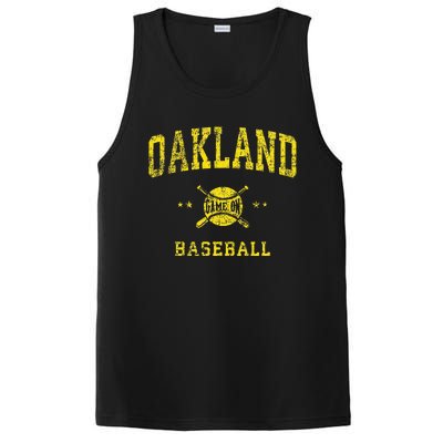 Oakland Vintage Baseball Throwback Retro Design PosiCharge Competitor Tank