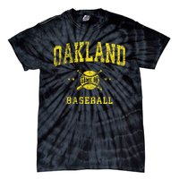 Oakland Vintage Baseball Throwback Retro Design Tie-Dye T-Shirt