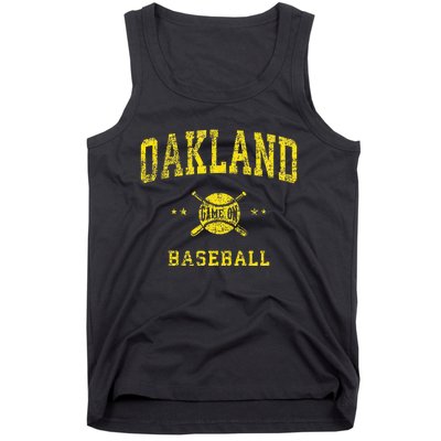 Oakland Vintage Baseball Throwback Retro Design Tank Top