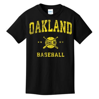 Oakland Vintage Baseball Throwback Retro Design Kids T-Shirt