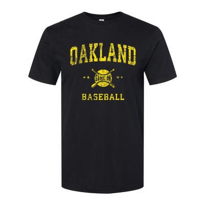 Oakland Vintage Baseball Throwback Retro Design Softstyle CVC T-Shirt